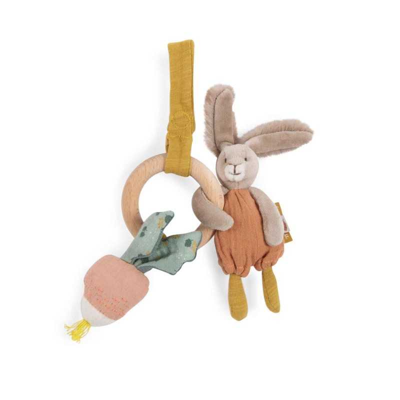 Sonaglio anello legno coniglio e carota Moulin Roty -  