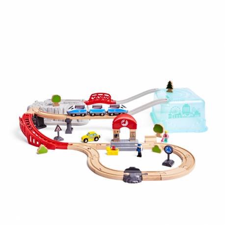 Set pista citt con treno Hape - 0 