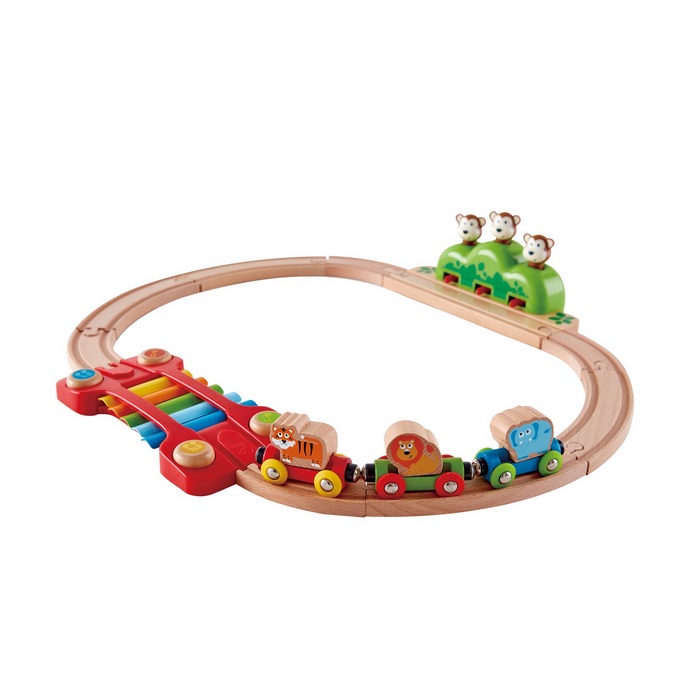 Pista treno musica e scimmiette saltellanti - Hape - 0 