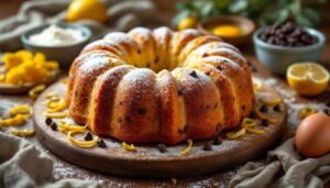 Ciambella ricotta e gocce di cioccolato: soffice, profumata al limone e sempre umida