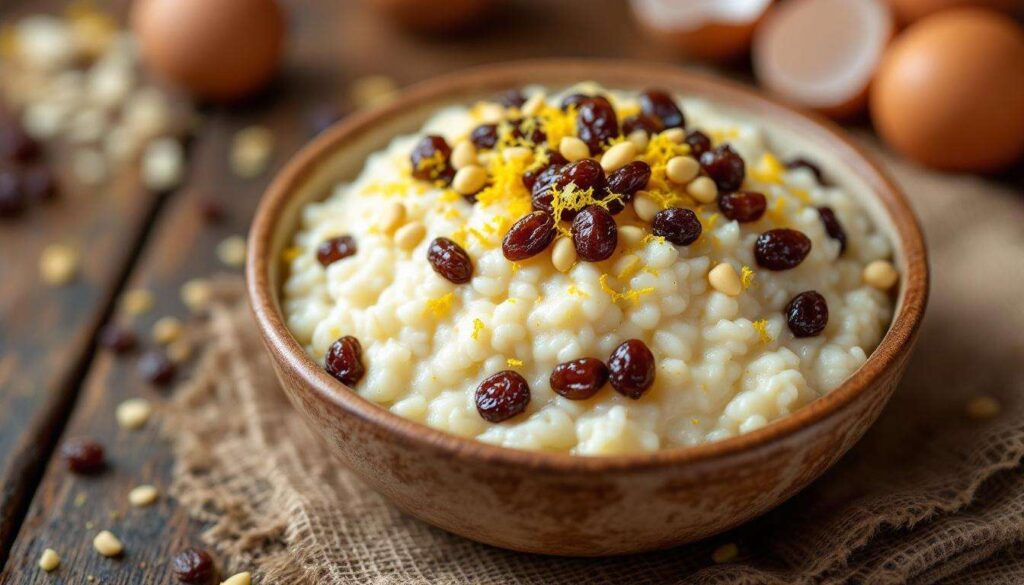 Questo budino di riso con pinoli e uvetta è il dolce della tradizione che non può mancare in casa tua, facilissimo da preparare