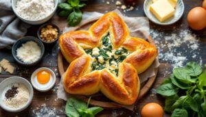 Stella di brioche ricotta e spinaci: morbida, dorata e perfetta da condividere