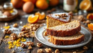 La torta di farina integrale, noci e agrumi: dolce soffice e profumato senza glutine da provare subito