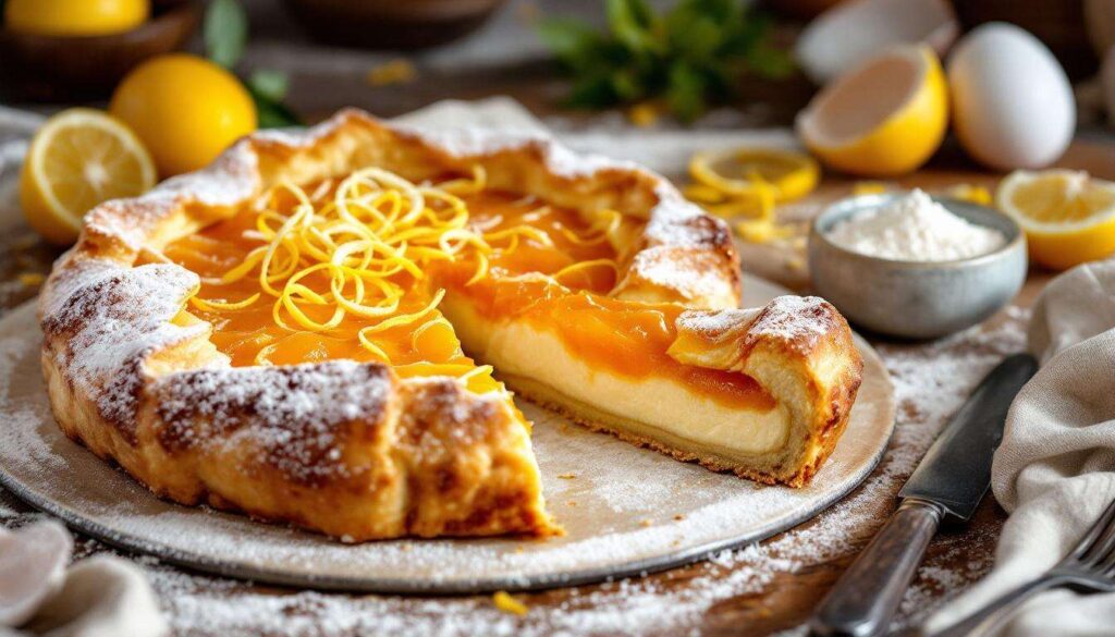 CROSTATA FRIABILE Ricotta e Marmellata dolce cremoso e genuino
